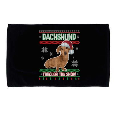 Dachshund Dog Funny Wiener Ugly Christmas Microfiber Hand Towel