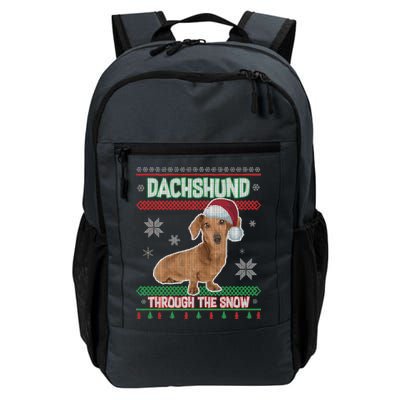 Dachshund Dog Funny Wiener Ugly Christmas Daily Commute Backpack