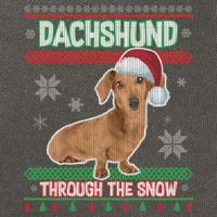 Dachshund Dog Funny Wiener Ugly Christmas Cotton Canvas Backpack