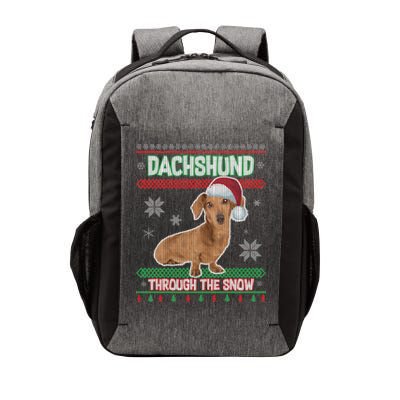 Dachshund Dog Funny Wiener Ugly Christmas Vector Backpack