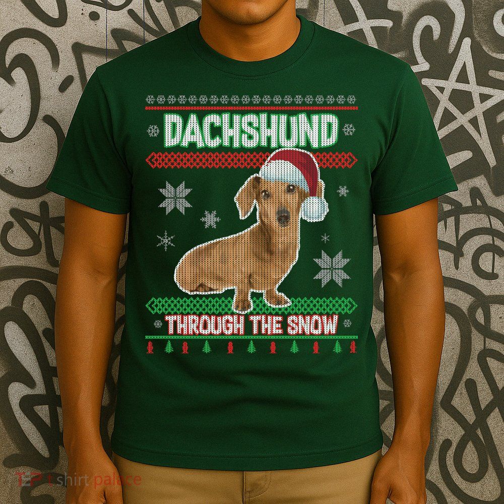 Dachshund Dog Funny Wiener Ugly Christmas T-Shirt