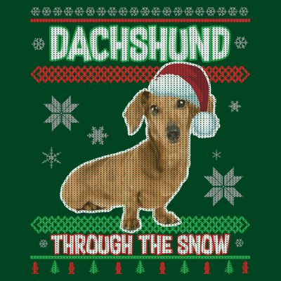 Dachshund Dog Funny Wiener Ugly Christmas T-Shirt