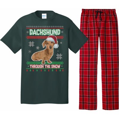 Dachshund Dog Funny Wiener Ugly Christmas Pajama Set