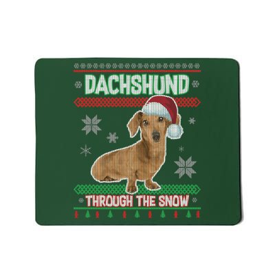 Dachshund Dog Funny Wiener Ugly Christmas Mousepad