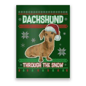 Dachshund Dog Funny Wiener Ugly Christmas Poster