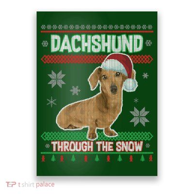 Dachshund Dog Funny Wiener Ugly Christmas Poster