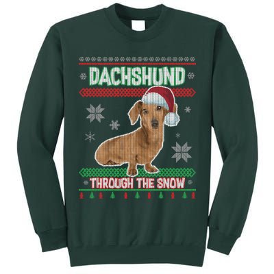 Dachshund Dog Funny Wiener Ugly Christmas Tall Sweatshirt