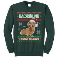 Dachshund Dog Funny Wiener Ugly Christmas Tall Sweatshirt
