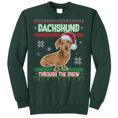 Dachshund Dog Funny Wiener Ugly Christmas Tall Sweatshirt