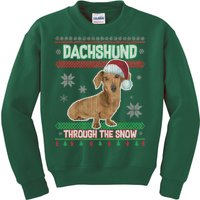 Dachshund Dog Funny Wiener Ugly Christmas Kids Sweatshirt