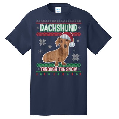 Dachshund Dog Funny Wiener Ugly Christmas Tall T-Shirt