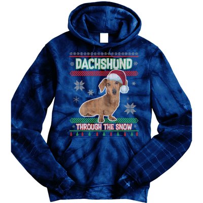 Dachshund Dog Funny Wiener Ugly Christmas Tie Dye Hoodie