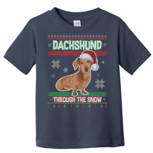 Dachshund Dog Funny Wiener Ugly Christmas Toddler T-Shirt