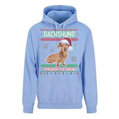 Dachshund Dog Funny Wiener Ugly Christmas Unisex Surf Hoodie