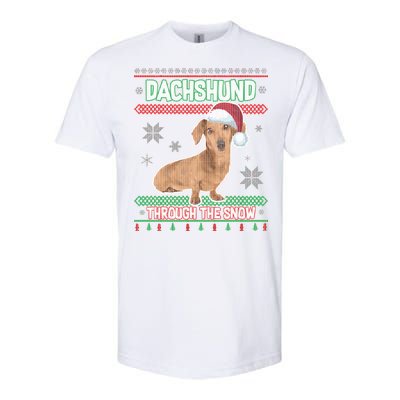 Dachshund Dog Funny Wiener Ugly Christmas Softstyle CVC T-Shirt