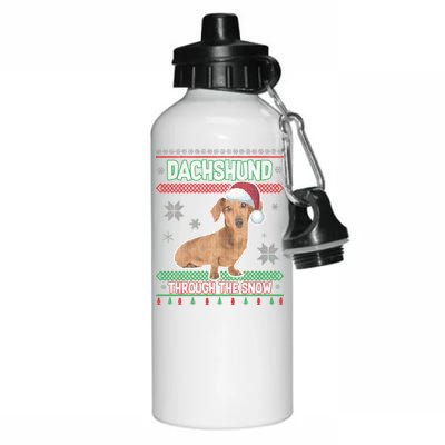 Dachshund Dog Funny Wiener Ugly Christmas Aluminum Water Bottle 