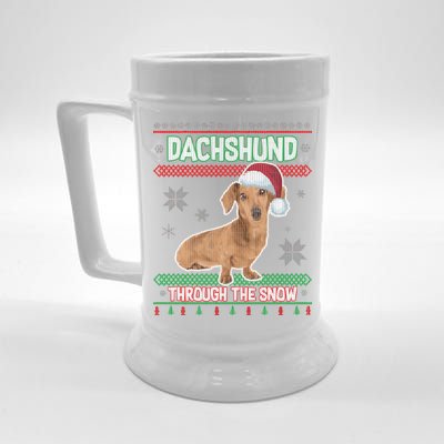 Dachshund Dog Funny Wiener Ugly Christmas Beer Stein