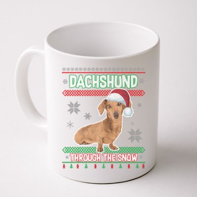 Dachshund Dog Funny Wiener Ugly Christmas Coffee Mug