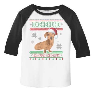 Dachshund Dog Funny Wiener Ugly Christmas Toddler Fine Jersey T-Shirt