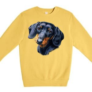 Dachshund Face Premium Crewneck Sweatshirt