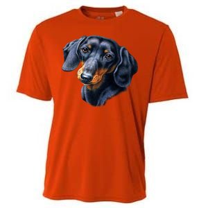 Dachshund Face Cooling Performance Crew T-Shirt