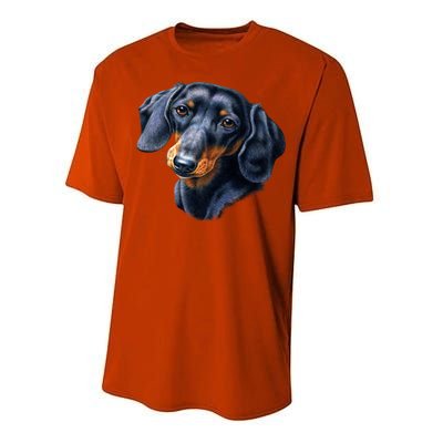 Dachshund Face Performance Sprint T-Shirt