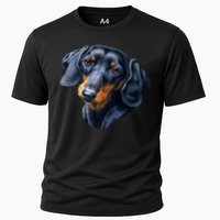 Dachshund Face Cooling Performance Crew T-Shirt