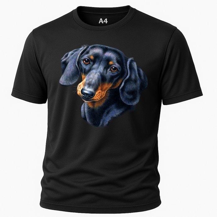 Dachshund Face Cooling Performance Crew T-Shirt