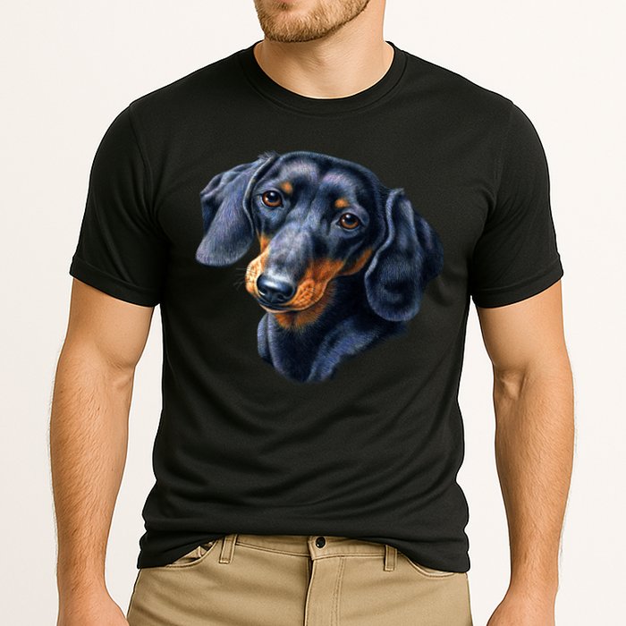 Dachshund Face Cooling Performance Crew T-Shirt