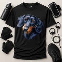 Dachshund Face Cooling Performance Crew T-Shirt