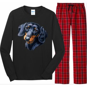 Dachshund Face Long Sleeve Pajama Set