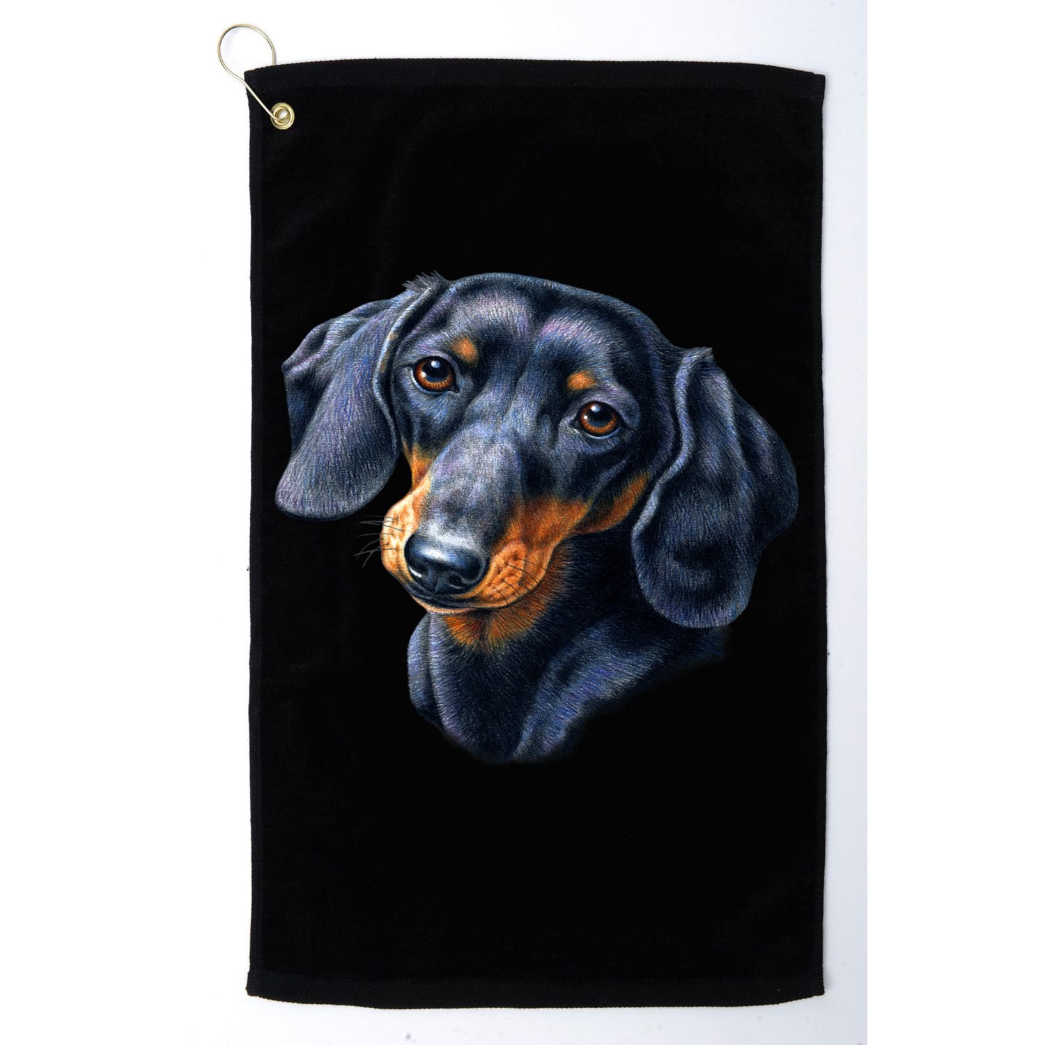 Dachshund Face Golf Towel