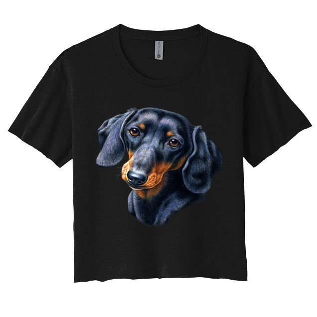 Dachshund Face Crop Top