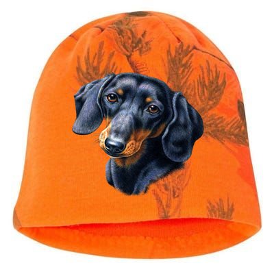 Dachshund Face Kati - Camo Knit Beanie