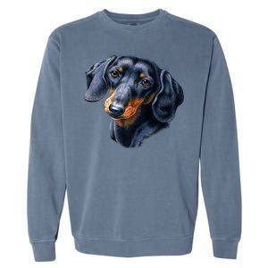 Dachshund Face Garment-Dyed Sweatshirt