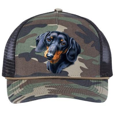 Dachshund Face Retro Rope Trucker Hat Cap