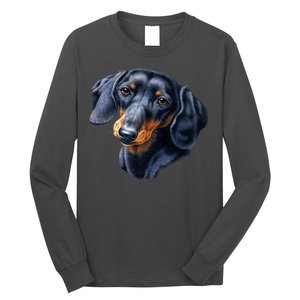 Dachshund Face Long Sleeve Shirt