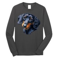 Dachshund Face Long Sleeve Shirt