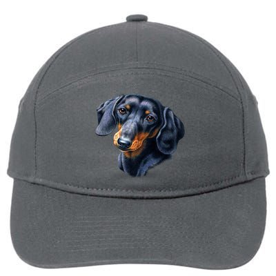 Dachshund Face 7-Panel Snapback Hat