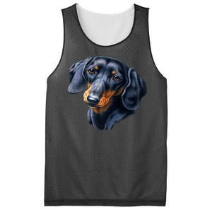 Dachshund Face Mesh Reversible Basketball Jersey Tank