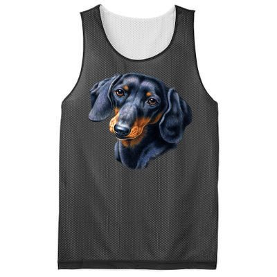 Dachshund Face Mesh Reversible Basketball Jersey Tank