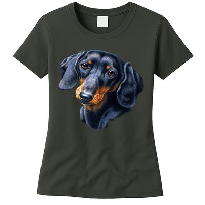 Dachshund Face Womens T-Shirt