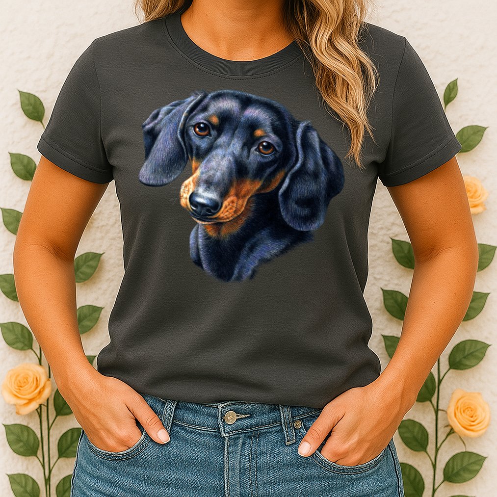 Dachshund Face Womens T-Shirt