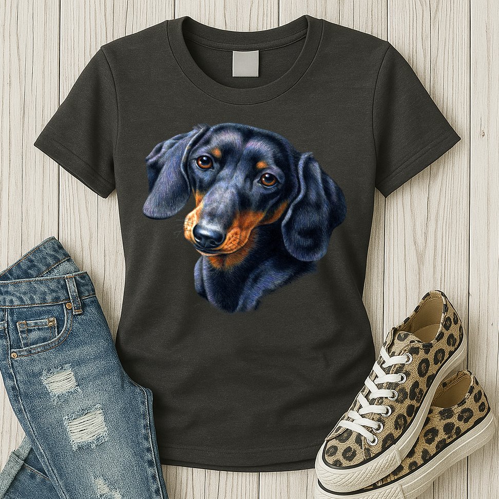 Dachshund Face Womens T-Shirt