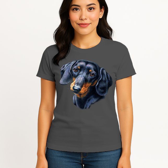 Dachshund Face Womens T-Shirt