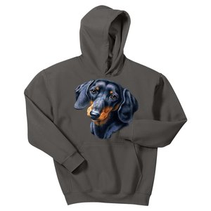 Dachshund Face Kids Hoodie