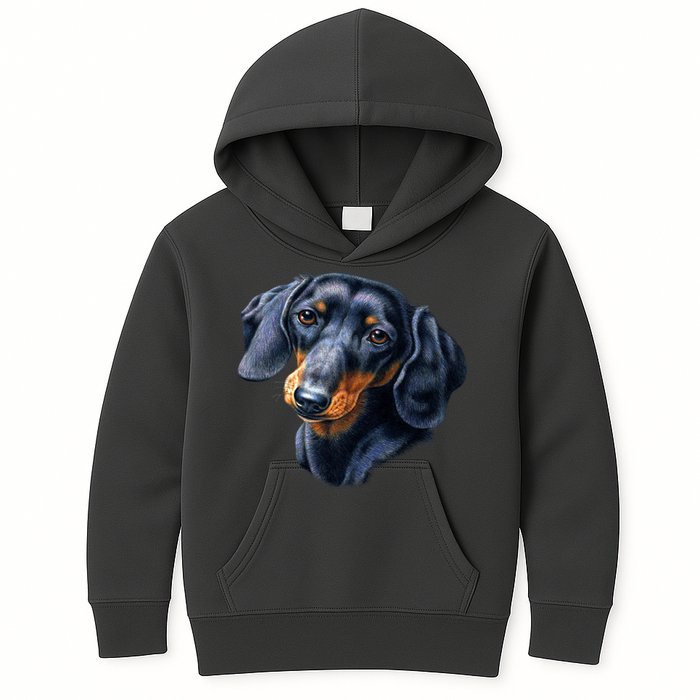 Dachshund Face Kids Hoodie