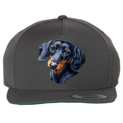 Dachshund Face Wool Snapback Cap