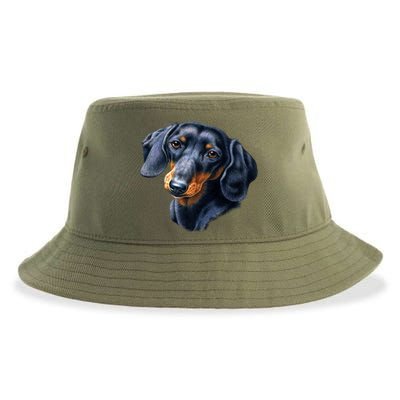 Dachshund Face Sustainable Bucket Hat