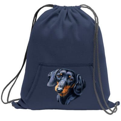 Dachshund Face Sweatshirt Cinch Pack Bag